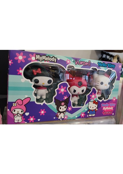 Kuromi My Melody Hello Kitty 3 Lü Kutu Figür (10CM) fiyatları