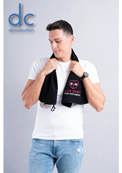 Nakışlı Sporcu Havlusu Pamuklu, Anti Bakteriyel, Ter Emici Fitness Plates Boks Tenis Spor Havlusu modelleri