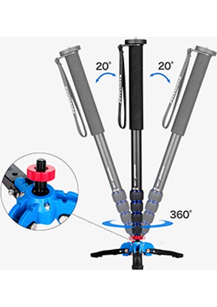 Profesyonel 175CM Metal Ayaklı Monopod Tripod Pro 7531 Monopod 5kg Taşıma Kapasiteli fiyatları
