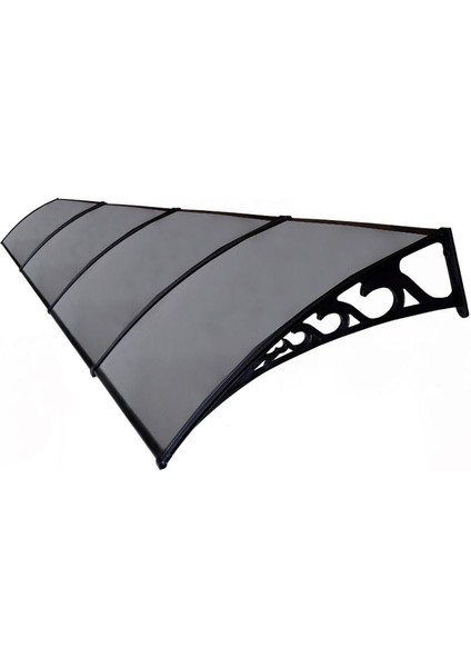 Pratik Sundurma Kapı Pencere Üstü 100X480 cm Antrasit Gri 6 mm Levhalı