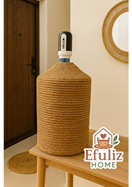 Jüt Hasır Görünümlü Damcana Kılıfı, Şık ve Doğal Su Sebili Örtüsü fırsatları