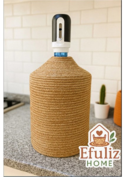 Jüt Hasır Görünümlü Damcana Kılıfı, Şık ve Doğal Su Sebili Örtüsü