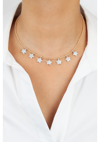 Zirkon Taşlı Yıldız Detay Kolye fiyatları