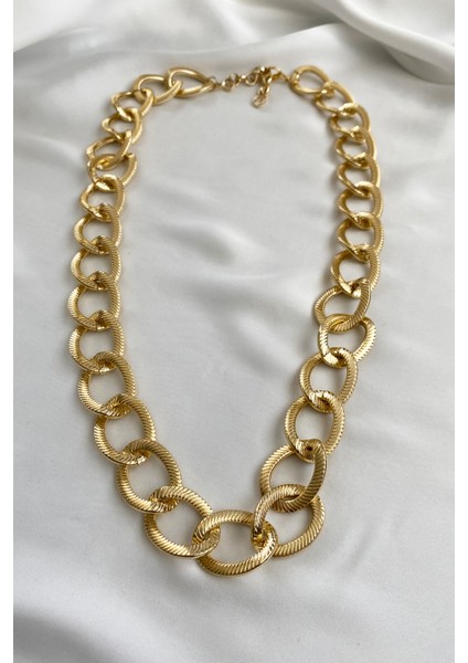 Dokulu Kalın Zincir Uzun Kolye fiyatları