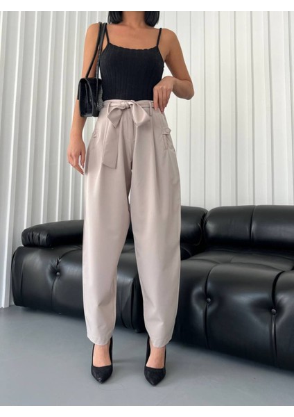 Kadın Colombia Vizon Kuşaklı Pantolon - 10737