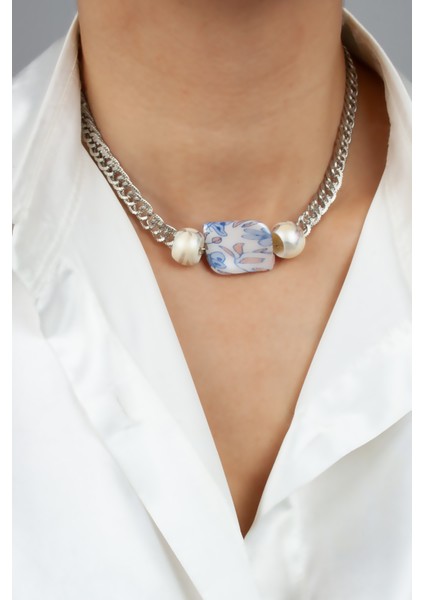 Etnik Figürlü Işlemeli Zincir Kolye modelleri