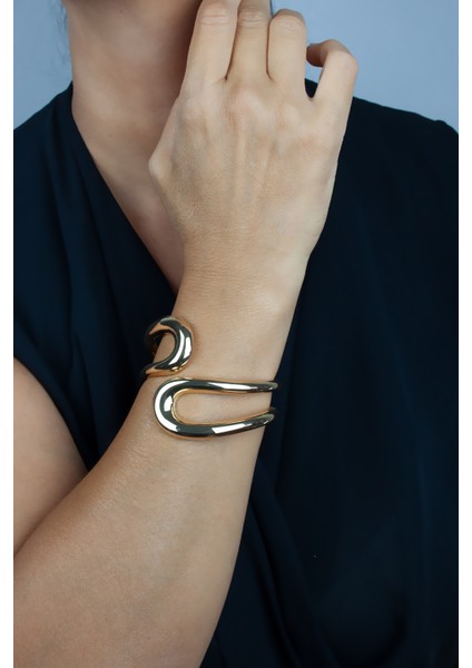 Kelepçe Tasarım Gold Bileklik fırsatları