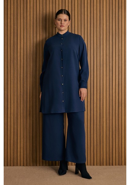 Beli Lastik Detaylı Tencel Pantolon Etek