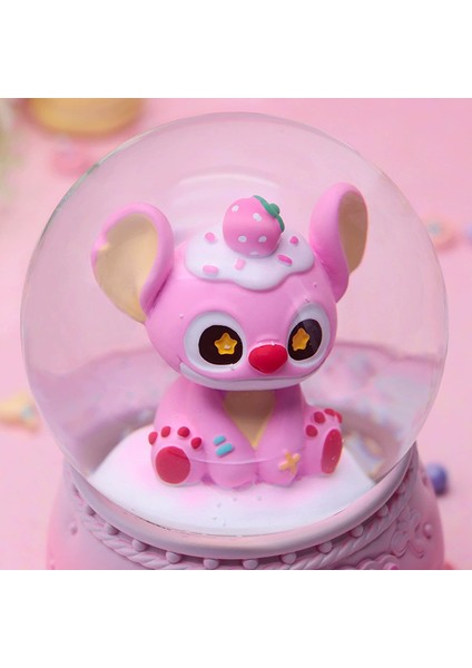 Stitch Tasarım Orta Boy Işıklı Müzikli Kar Küresi
