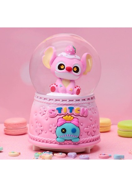 Stitch Tasarım Orta Boy Işıklı Müzikli Kar Küresi modelleri