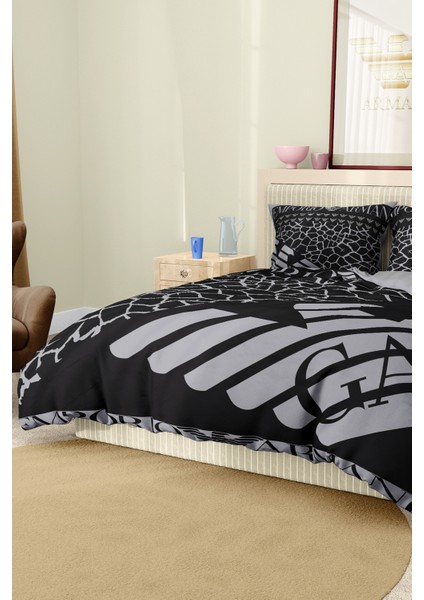 Nevresim Takımı Çift Kişilik Pamuklu Saten Kumaş 6 Parça 3D Dijital Baskı Duvet Cover Set Model No: modelleri