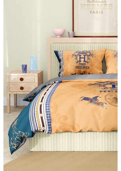 Nevresim Takımı Çift Kişilik Pamuklu Saten Kumaş 6 Parça 3D Dijital Baskı Duvet Cover Set Model No: fırsatları