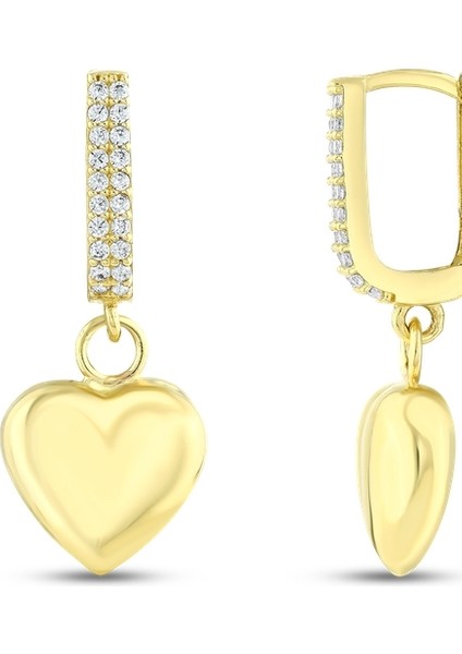 Altın Kalp Küpe - 14K fiyatları