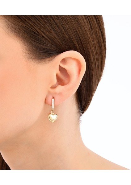 Altın Kalp Küpe - 14K modelleri