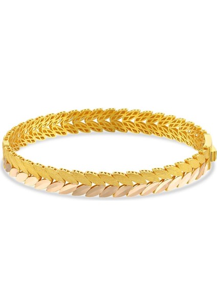 Altın Tasarım Kelepçe Bilezik - 14K