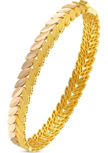 Altın Tasarım Kelepçe Bilezik - 14K fiyatları