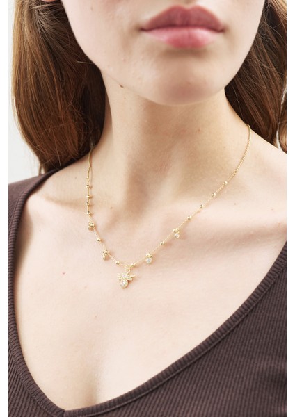 Yusufçuk Uçlu Kolye Gold