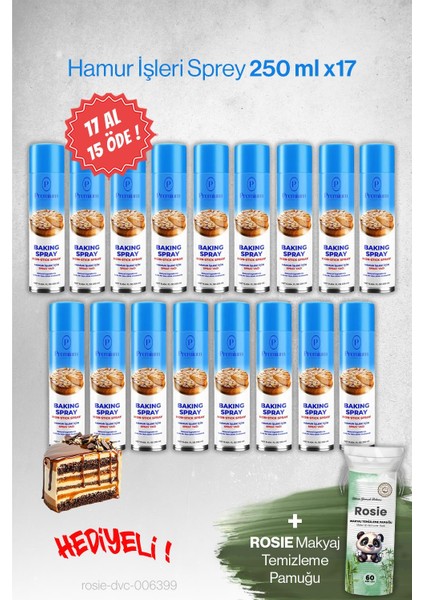 Hamur Işleri Sprey Yağ 17 Al 15 Öde, 250 ml Hediyeli