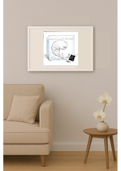 Edik Boghosian Korakaki 28x27cm Orijinal Karikatür Tablo indirimleri