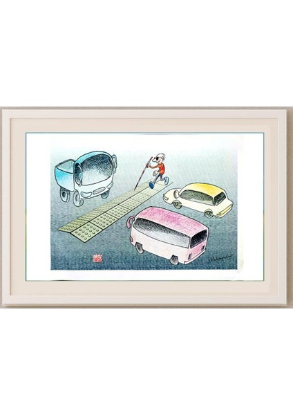 Ma Heng Chao 29X21CM Orijinal Karikatür Tablo fırsatları