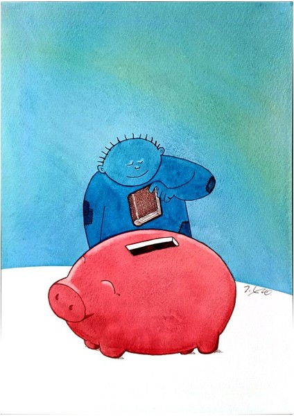 Taeyong Kang 29X21CM Orijinal Karikatür Tablo modelleri