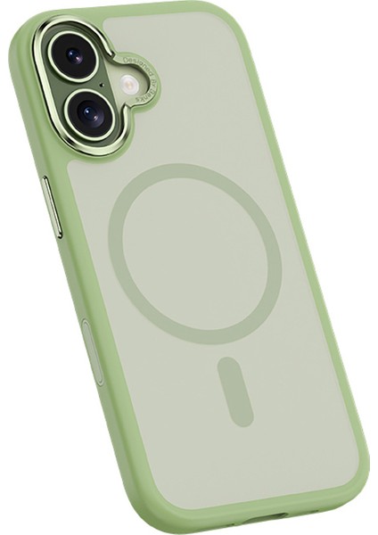 iPhone 17 Uyumlu Kılıf M-Safe Şarj Özellikli Benks Mist Magnetik Kapak Açık Yeşil modelleri