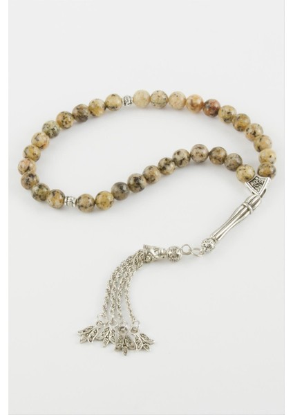 Techmrt Ceyt Taşı Tesbih 8 Mm-Krem