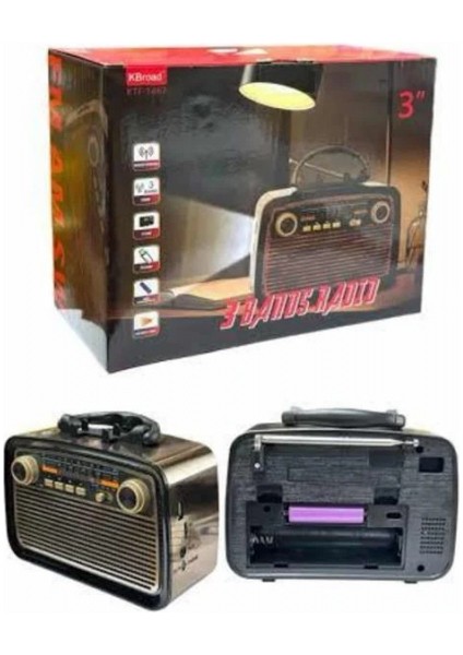 Nostalji Radyo Bluetooth Hoparlör Usb-Sd Kart Giriş LED Fener Işıklı Bataryalı Pilli modelleri