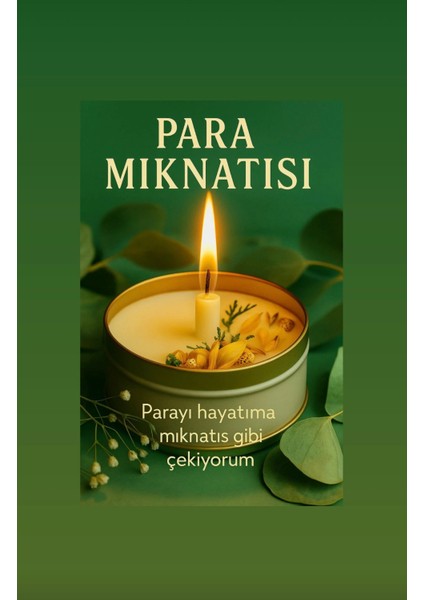 Para Mıknatısı Terapi Mumu Hindistan Cevizi Kokulu