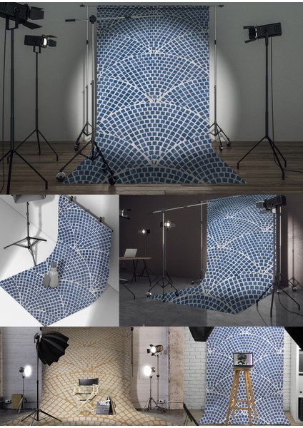 Yelpaze Mozaik Vinil Backdrop – Profesyonel Fotoğraf ve Video Çekim Arka Planı (80×120 Cm) fırsatları