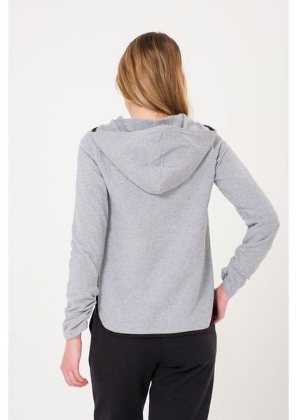 Günlük Fermuarlı Kapüşonlu Kadın Ceket