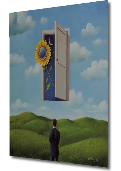 Hayallerin Kapısı Yağlı Boya Görünümlü Ahşap Dekoratif Tablo Dikdörtgen Tablo modelleri