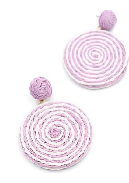 Kumaş Sarmal Küpe - Mor fiyatları