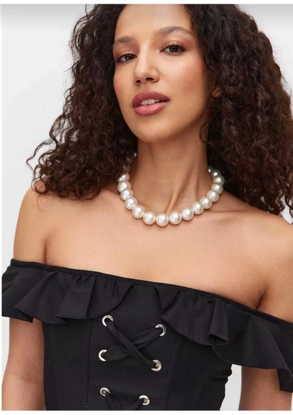 Çaça Kalın Inci Kolye