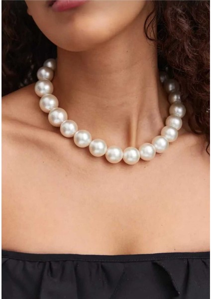 Çaça Kalın Inci Kolye modelleri