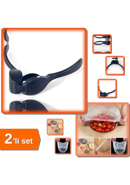 100 Adet Lastikli Tencere - Tabak Kapak Bonesi + Sarımsak Ezici - 2’li Set P3L8V6