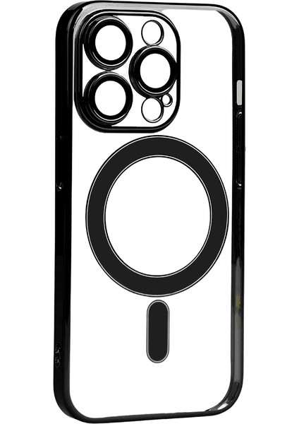 iPhone 14 Pro Uyumlu Kamera Korumalı Magsafe Sert Pc Spıa Porto Kapak-Siyah