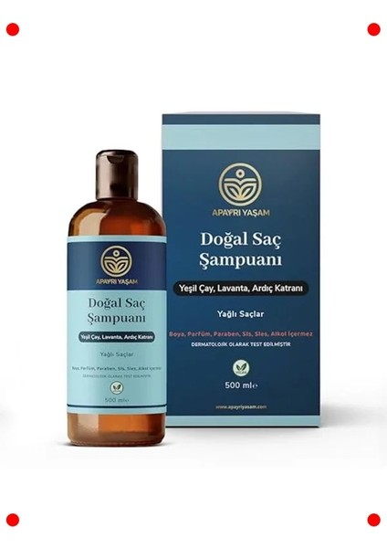 Yağlı Saçlar Için Yeşil Çay ve Lavanta Şampuan 500 ml