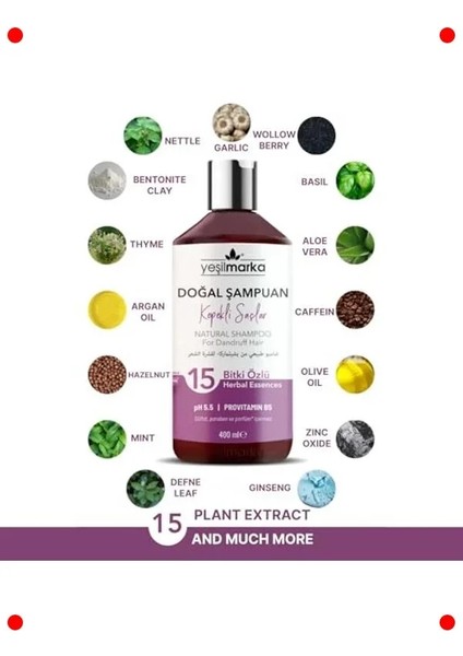 Doğal Kepek Karşıtı Saç Şampuanı modelleri