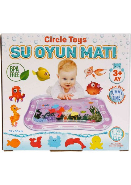 Bebek Su Oyun Matı Tummy Time Karın Üstü Aktivite Zamanı - (Pembe) fırsatları