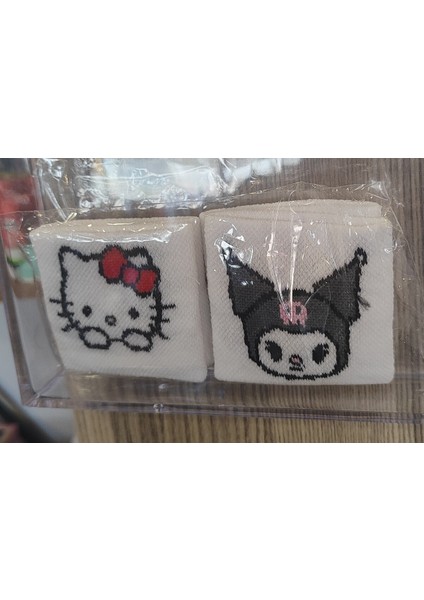 Çocuklar Için Havlu Bileklik Kuromi Hello Kitty Model ( 2 Çift)