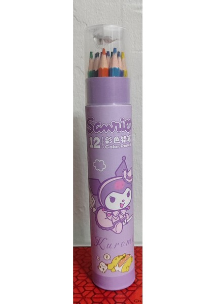 Sanrio Karakterleri Kuromi Hello Kitty 12 Li Kuru Boya Seti