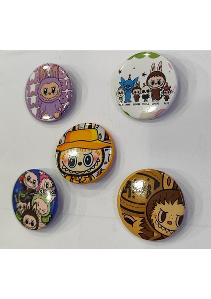 5 Li Rozet Seti Labubu Figürlü AD30057