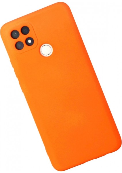 Oppo A15 Kılıf Nano Içi Kadife Silikon - Turuncu (K95) modelleri