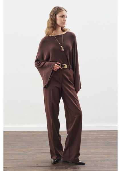 Pelerin Tarz Bluz Acı Kahve indirimleri