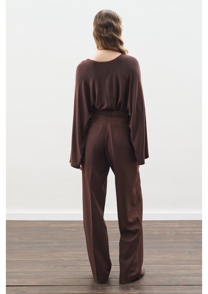 Pelerin Tarz Bluz Acı Kahve