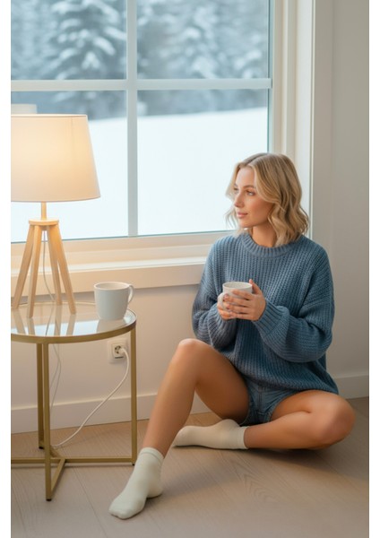 Kadın Bambu Patik Çorap 785 Ekru 6'lı Paket