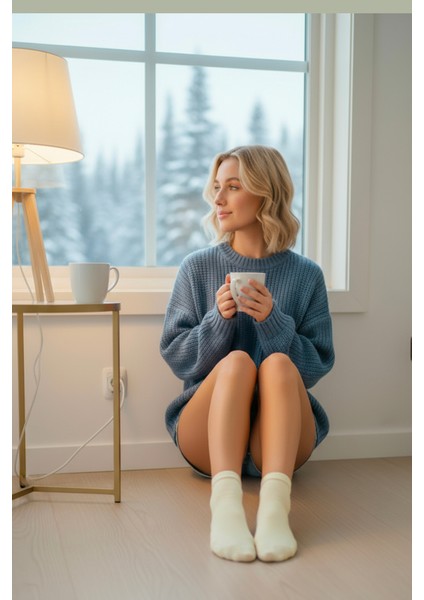 Kadın Bambu Patik Çorap 785 Ekru 6'lı Paket indirimleri