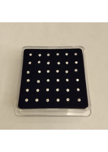 925 Ayar Gümüş Zirkon Taşlı Top Model Gümüş 3 Adet Ekonomik Hızma (2mm) fiyatları