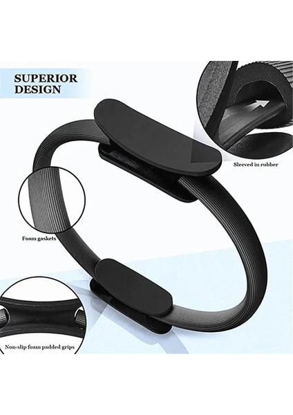 40 cm Pilates Çemberi Plates Halkası Spor Egzersiz Aleti Özel Tutmalı Model